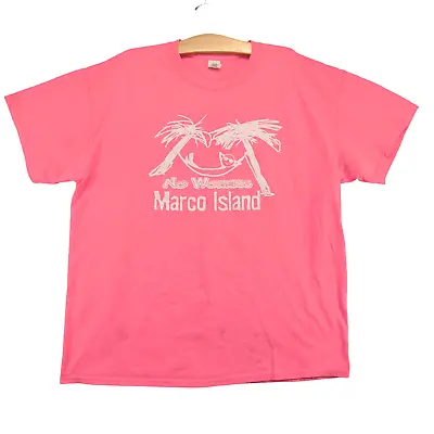 Gildan Men's Heavy Cotton Marco Island T-Shirt Pink XL Short Sleeve Crew Neck • $15