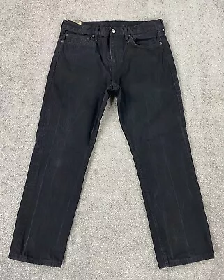 J Crew Jeans Men 34x29 Black Kaihara Japan Fabric Denim Straight Style 1040 • $37