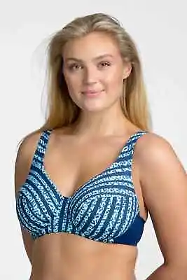 Miss Mary Of Sweden Navy Blue Bondi Bikini Top Bra Wired UK 44E NEW RRP £47 • £12