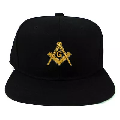 FREEMASON MASON MASONIC SYMBOL Snapback Snap Back Cap Hat Baseball Cap Black  • $19.99