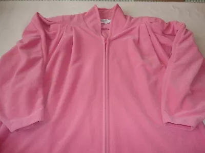 £14.50 • Buy Robe Housecoat Zip Front Fleece Vintage Vanity Fair 1980's Woman's Small Mauve 