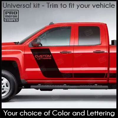 Hockey Side Accent Stripes Decals For Chevrolet Silverado Colorado S10 WT LT EV • $64.40