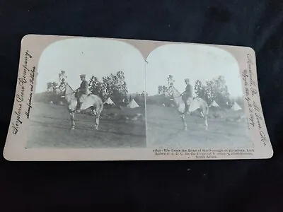 Boer War 1900 Stereoscope View Card Photo Lord Roberts Duke Of Marlborough  • £8
