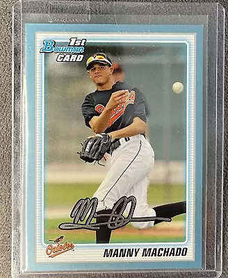 Manny Machado 2010 Bowman Draft BDPP80 1st Rookie Card RC San Diego Padres • $1