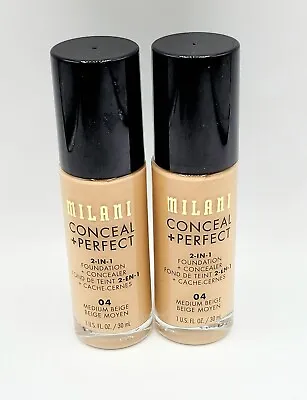 Milani Conceal + Perfect 2-In-1 Liquid Foundation + Concealer 1oz YOU CHOOSE • $12.50