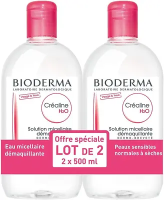 £33.38 • Buy Bioderma Crealine H2O Micelle Solution 2 X 500ml