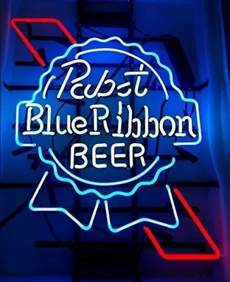 New Pabst Blue Ribbon Neon Light Sign 20 X16  Beer Cave Gift Lamp Bar Glass • $143