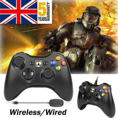 For Microsoft Xbox 360 Wireless Game Controller Gamepad PC Windows USB Wired New • £11.99