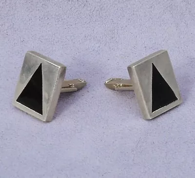 Vintage Sterling Silver .925 MEN'S CUFFLINKS Custom Jewelry MEXICO Signed TD-02 • $10