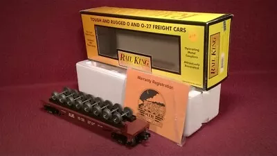 Mth Rail King 30-7688 Louisville & Nashville Flat Car W/ 8 Wheels - Vg In Ob • $21.71