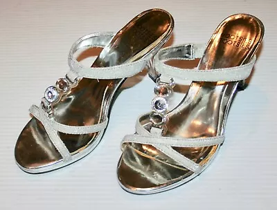 Mootsies Tootsies Silver Mule With Faux Diamonds Women's Shoes Size 6 M  • £14.18
