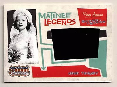 Americana Matinee Legends: Super Stars Material Card Gene Tierney # 18 20/25 • $25.57