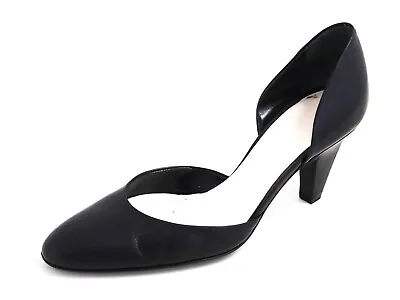 Ferragamo High Heel Pumps Black Leather Women Size US 7.5 EU 38 • $300.76