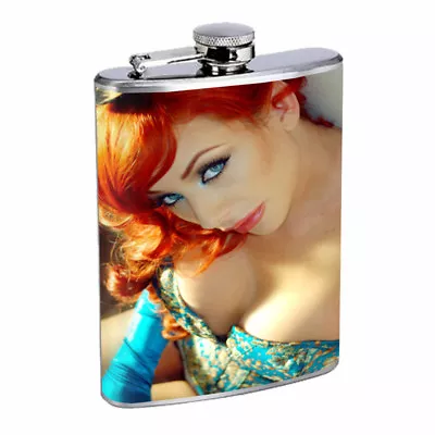 Irish Pin Up Girls D3 Flask 8oz Stainless Steel Hip Drinking Whiskey • $14.95