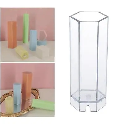 Hexagonal Candle Mold Clear Plastic Aromatherapy Candle Making DIY Craft • £5.32