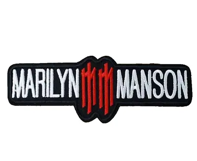 Marilyn Manson Iron-on Patch | American 90s Hard Rock Goth Heavy Metal Fashion • $3.23
