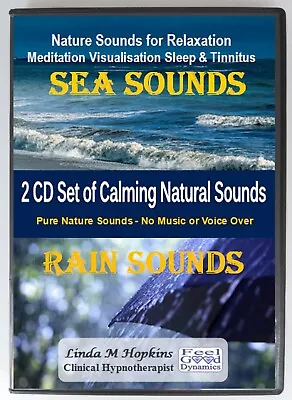 Sea Sounds And Rain Sounds 2 CD Box Set For Relaxation Sleep & Tinnitus • £10.97