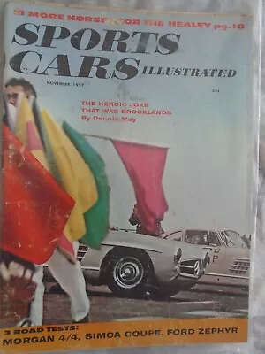 Sports Cars Illustrated USA Nov 1957 Morgan 4/4 Simca Coupe Ford Zephyr • $11.82
