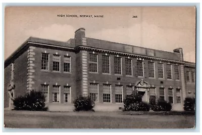 C1910's High School Building Campus View Norway Maine ME Antique Postcard • $9.98