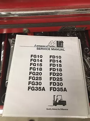 BEST Mitsubishi Forklift FG15 FD15 FG18 FD18  SERVICE REPAIR SHOP MANUAL BOOK • $44.95