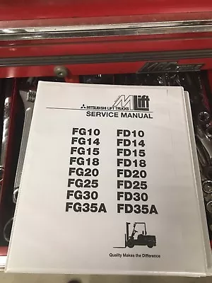 Mitsubishi Forklift FG25 FD25 FG20 FD20 SERVICE 4G52 REPAIR SHOP MANUAL BOOK • $69.95