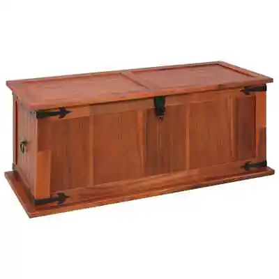 Solid Acacia Wood Storage Chest Cabinet Trunk Wooden Organiser Box VidaXL • £54.99