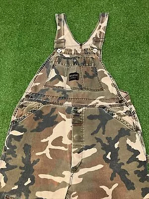 Vintage Camo Winchester Overalls Size 40 (36x30) Replaced Buttons Faded • $25