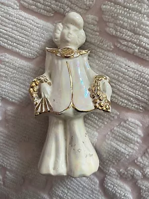 Mid Century Modern Iridescent Asian Chinese Figurine Statue Vintage 1950’s • $16