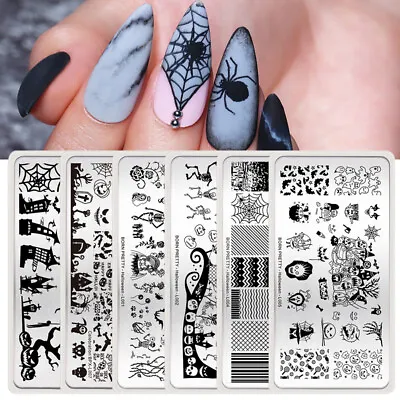 BORN PRETTY Nail Art Stamping Plates Animals Halloween Flower Xmas Image Tools • $1.89