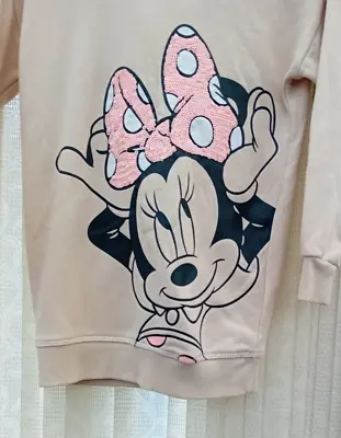 BNWT M & S Calico Disney Minnie Mouse Long Sleeve Hoodie - Age 5-6years • £10.95