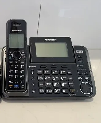 Panasonic Link2Cell 2-Line Cordless Phone Black • $34.99