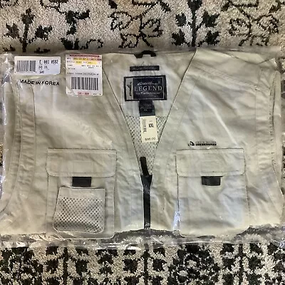 VTG Eddie Bauer Legend Earthtech Wenatchee Travel Vest Sand  XXL New With Tags • $42.99