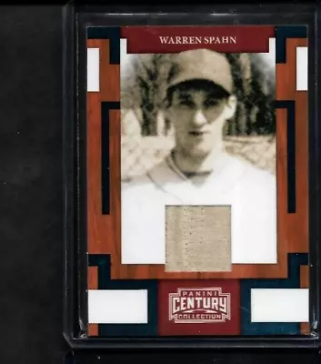 2010 Panini Century Collection Materials Jerseys 186/250 Warren Spahn #89 HOF • $12.99