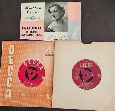 3 X Kathleen Ferrier 45's VG+ Vinyls • £1.99