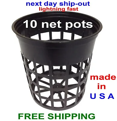 3  INCH NET POT CUPS 10 Count LIGHTWEIGHT FOR HYDROPONICS SYSTEMS Next Day Ship • $9.75