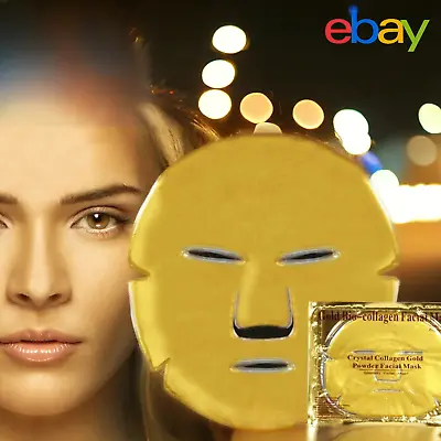 24K Gold Mask Bio Collagen Face Mask Nourishes Anti Ageing & Hydrates Skin UK • £4.50