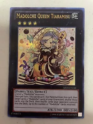 YuGiOh! MADOLCHE QUEEN TIARAMISU: ABYR-EN048 ULTRA RARE Unlimited LP • $3