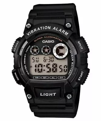 Casio Mens Digital Watch W-735H-1 Dual Time Vibration Alarm WR 100M Japan Module • $60