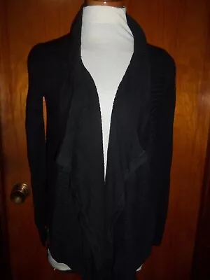 Victoria's Secret Moda International Black Kiss Of Cashmere Cardigan Sweater S • $19.99