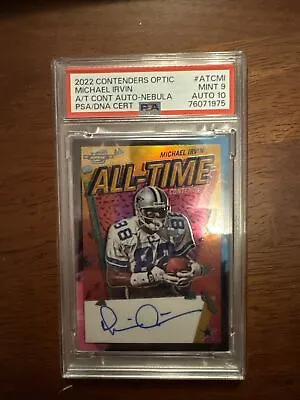 2022 Contenders Optic Michael Irvin  All-Time Contenders Auto  2 Of 2 PSA 9 • $500