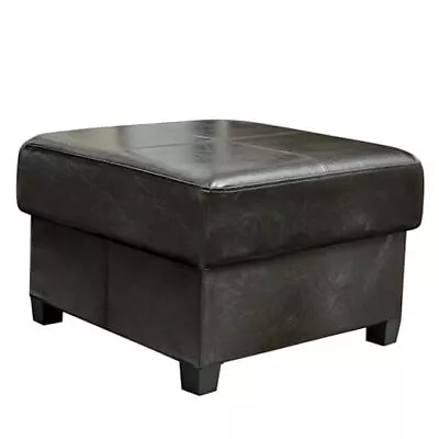Folding Storage Bench Cube PU Leather 23.6 D X 23.6 W X 15 H 23.6  Black • $106.48