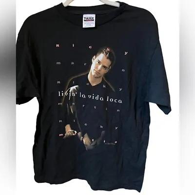 Vintage 1999 Ricky Martin Livin La Vida Loca T Shirt Size XL • $48