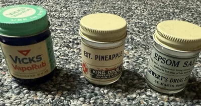 Vintage Medicine Containers  • $10