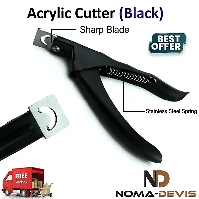Black Acrylic Tip Cutter Artificial Saloon Nails Art Craft Clipper New BEADEN® • $5.54
