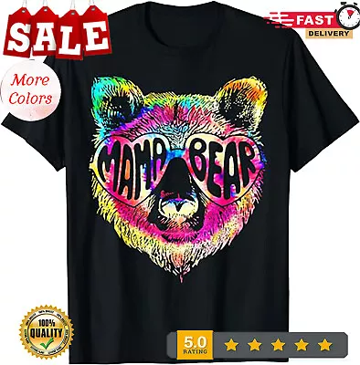 Mama Bear Tie Dye Glasses Mom Life Mother's Day Boys Girls T-Shirt. • $11.92