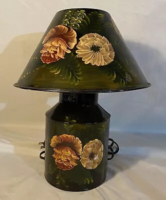 Tole Lamp- 13 Inches Tall- Hand Painted • $18.99