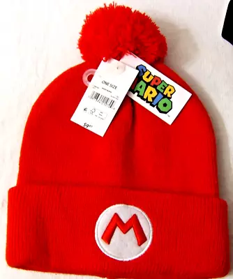 Nintendo- Bioworld- Super Mario Bro's- Red- Winter Beanie W/ Logo And Ball- NWT! • $9.97