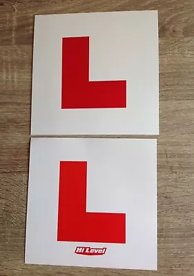 L Plates For Motorcycle / Scooter Rigid & Sticky Motorbike L Plate Set - Learner • £4.91