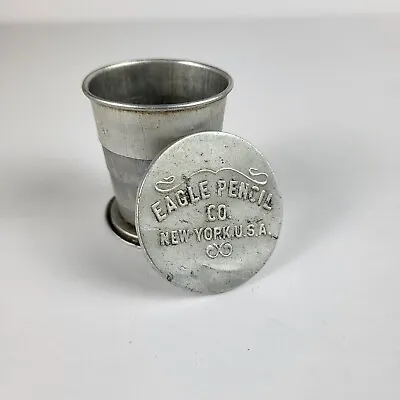 Eagle Pencil Company Collapsible Drinking Cup Aluminum Telescopic New York NY • $34.96