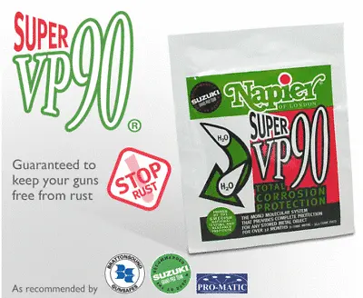 Napier Super VP90 Gun Care Corrosion Inhibitor Shotgun Rifle Gun Cabinet 1 Sache • £9.99